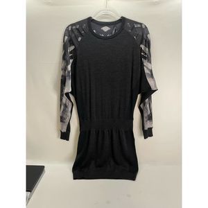 All Saints Tahara Dress Long Sleeve Sweater Wool Silk Dolman sleeve size 6